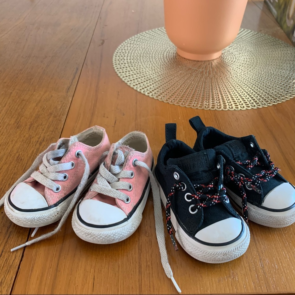 2 pairs of size 4 toddler converse